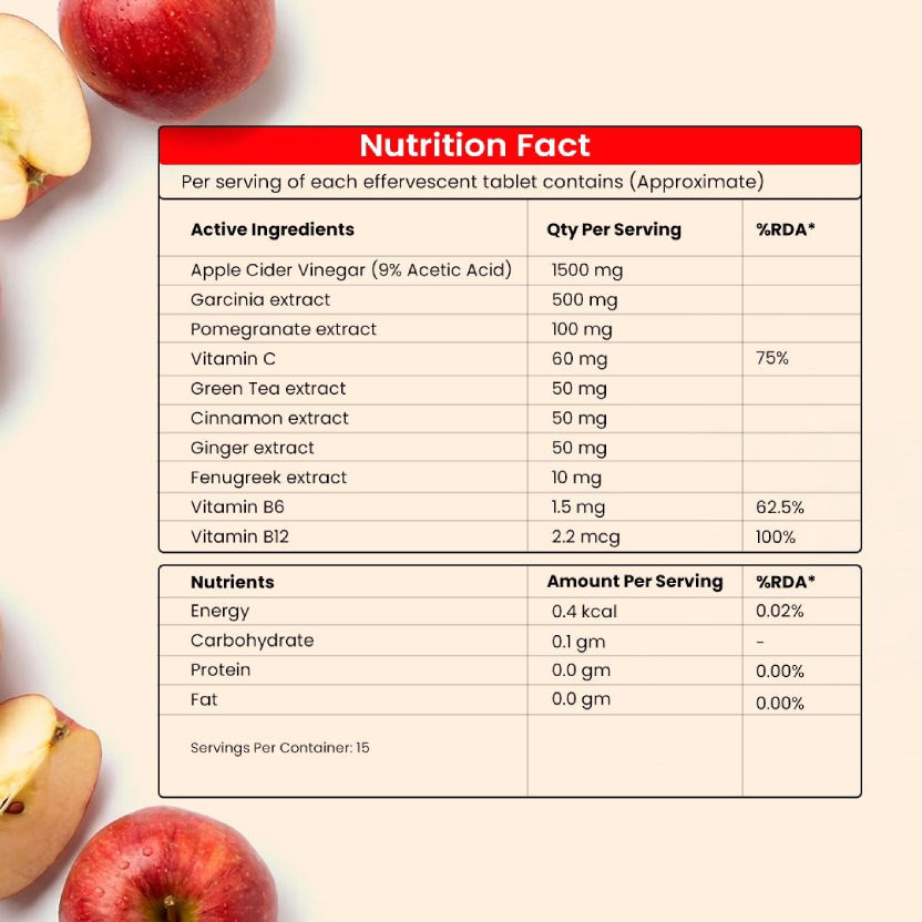 ACV Metabolic Effervescent Tablets (15 Tablets)